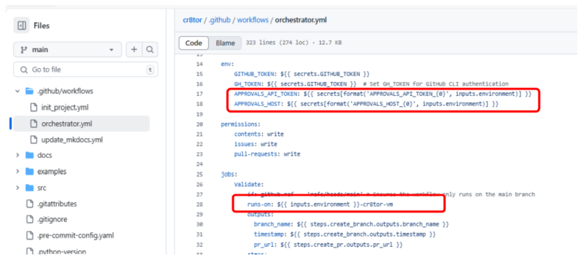 cr8tor workflow environment use